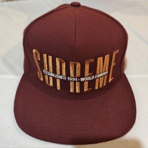 SUPREME Cap / Hat Dark Red Color